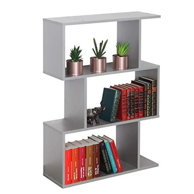 Immagine di RICOO Libreria scaffale 97 x 70 25 cm WM072 PL Scaffalatura con 3 ripiani Grigio