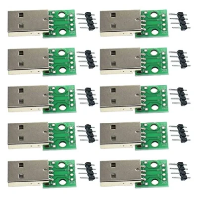 Immagine di YOUMILE 10Pcs Connettore maschio fai da te/MINI MICRO Adattatore USB a DIP 2.54mm femmina 5 pin Tipo B Convertitore PCB 2.0 3.0