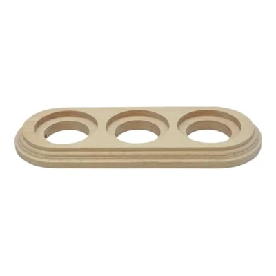 Immagine di Base In Legno Tripla per Interruttori/Deviatori e Prese
