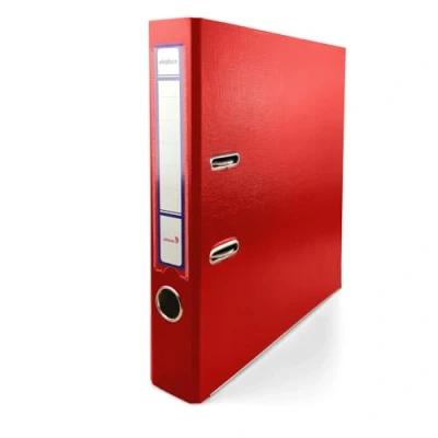 Immagine di Netuno 1 raccoglitore documenti rosso a 2 anelli A4 dorso 5 cm raccoglitori in cartone ecologico riciclato per archivio ufficio faldoni portadocumenti registratori ad