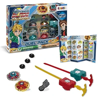 Immagine di CRAZE Blade Trottola Battle, Skorpix Xoctarus Evolution, con lanciatore, Trottole da combattimento 6 colori bambini 35993