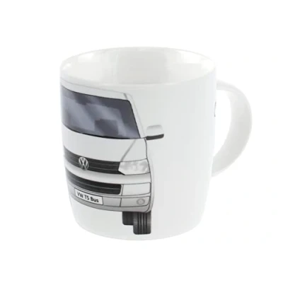 Immagine di Brisa VW Collection Volkswagen tazza in ceramica da tè, caffè, latte, cappuccino, Campervan T5 Bus design (Bus classico/Bianco)