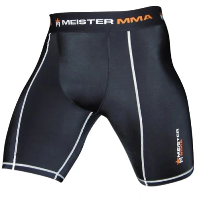 Immagine di Meister MMA Pantaloncini a compressione Rush con tasca per Shell, Nero , L