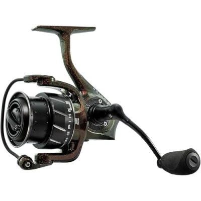 Immagine di Abu Garcia SPIKE S Mulinello da spinning per pesca al predatore, in acqua dolce, pesce persico, luccio, luccioperca, nero, rapporto di trasmissione 5,2:1, robusto e leggero, numero