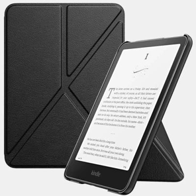 Immagine di MoKo Custodia per All new 7&quot; Kindle Paperwhite (12th Generation 2024) e Colorsoft Signature Edition 2024, Origami con Cover Posteriore Magnetica in PC, Nero