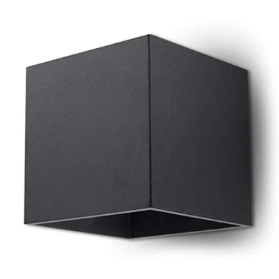 Immagine di Sollux Lighting Quad 1 Lampada da parete Design moderno con paralume rettangolare In alluminio lampadina G9 sostituibile, x 40 W Nero, 10 12 cm