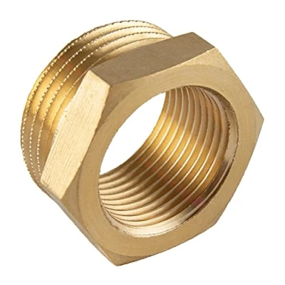 Immagine di konst install Riduttore da 1 1/4 a 3/4 pollici (AG Ø 44,9 mm X IG 24,1 mm) in ottone, filettatura esterna interna, riduzione AG/IG