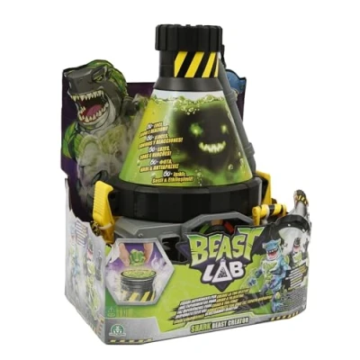 Immagine di Giochi Preziosi Beast Lab, Laboratorio Esperimenti Slime per la Creazione Squalo Bestia 20 cm con Luci, Suoni e Accessori, 5 Ingredienti, 8+ Esperimenti, 1 Boccetta, Arma, Gioco Ripetibile Più Volte