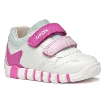Immagine di Geox B IUPIDOO Girl A, Scarpe da Ginnastica Bimba 0 24, White/Fuchsia, 18 EU