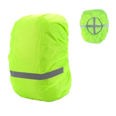 Immagine di MisFun Copri Zaino per Pioggia, Coprizaino Impermeabile, Antipioggia, Parapioggia Zaino, con Striscia Riflettente All&#039;aperto, Alpinismo, Ciclismo(Verde, S)