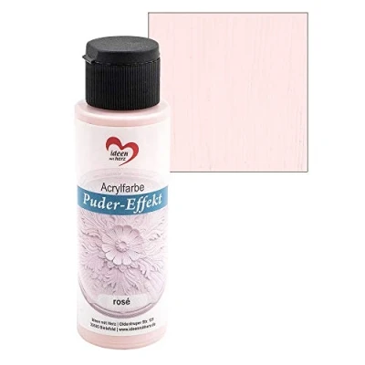 Immagine di Ideen mit Herz Vernice acrilica effetto cipria, 70 ml, anticato, altamente coprente, pigmentato, a base d&#039;acqua (rosa)