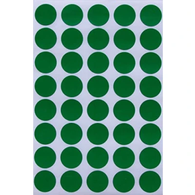 Immagine di Royal Green Bollini Adesivi Rotondi Multiuso Colore Verde 19mm Etichette Colorate Scrivibili da 1,9 cm Confezione 600 Pezzi