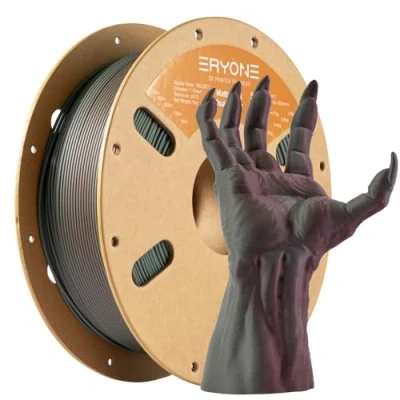Immagine di ERYONE Matte Dual Color Coextrusion Filament PLA 1.75 mm +/ 0.03 mm, Bicolor for 3D Printers,1kg (2.2lbs)/Spool, Rose Pink &amp; Sage Green