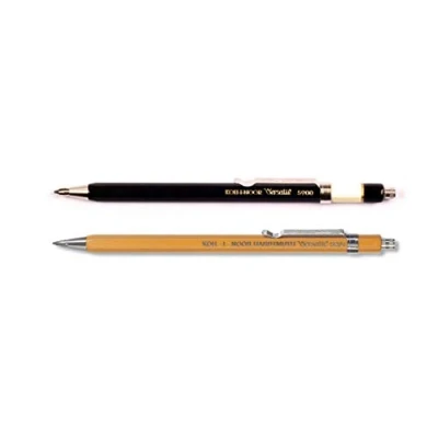 Immagine di Koh I Noor 5900, Toisen d&#039;or e Versatil 5201, Portamine in metallo con temperino per mine da 2 mm, set 2, colori nero giallo Stifte Gelb