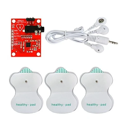 Immagine di iHaospace modulo ECG AD8232 Misurazione sensore di frequenza cardiaca kit monitoraggio per Arduino dispositivo