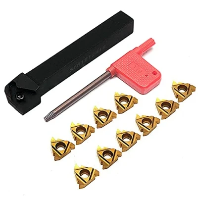 Immagine di Maizoon SER1212H16 Set di Utensili per Tornio CNC + 10 Inserti in Carburo AG60 16ER T15 Strumenti DZ11