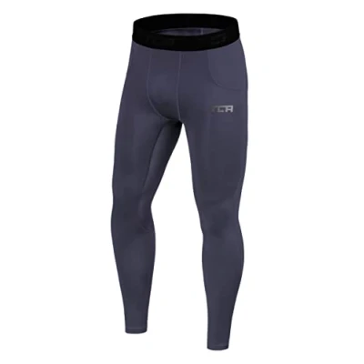 Immagine di TCA Superthermal Calzamaglia da Palestra Compresso Base Layer Termico Corsa Uomo Grigio Scuro, M