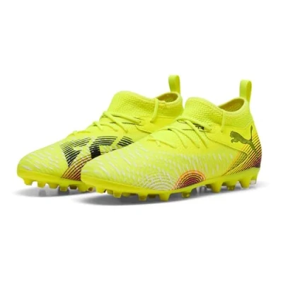 Immagine di Puma Future 8 Match MG JR Unisex Scarpe da calcetto con tacchetti per bambini, Taglia: 37.5, Yellow alert/puma black/sun struck Sintetico / tessuto