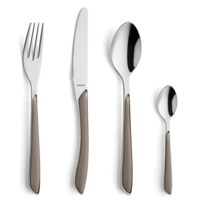 Immagine di Kuppels 2294CAPK10C71 Set di Posate, Acciaio Inox, Marrone Cacao