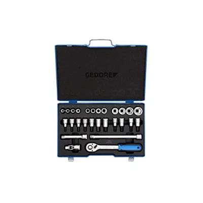 Immagine di Gedore 19 IMU 10 Kit di chiavi a bussola metrico 1/2 (12.5 mm) 27 parti 6139750