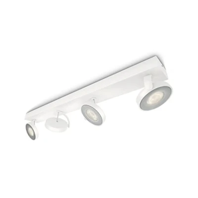 Immagine di Philips Led Clockwork, Lampadario a Faretti, Orientabili, 4 Punti Luce, Intergato, 4x4.5W, Bianco