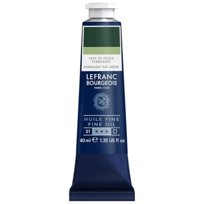 Immagine di Lefranc Bourgeois 301780 pittura a olio pregiata di ottima qualità, resistente alla luce e consistenza uniforme, tubo da 40 ml, ideale per telai, tele, tavole Verde Linfa Permanente