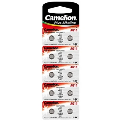 Immagine di Camelion Pile a bottone alcaline AG11/LR58/LR721/362 con AlMn/1,5 V/21 mAh