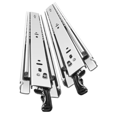 Immagine di SHUHANG Guide per cassetti resistenti con serratura, capacità di carico 68 kg, estensione completa cuscinetti a sfera 300 350 400 450 500 550 600 650 700 750 800 850 900 950 1000 mm 1 paio