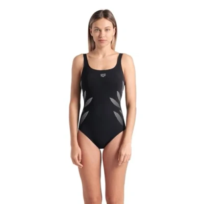 Immagine di Arena Milena Wing Back Costume Intero Donna Coppa B, da Bagno Modellante Shapewear, Tecnologia Power Mesh e Tessuto Sensitive Fabrics Resistente al Cloro, Coppe Fisse Spalline Regolabili