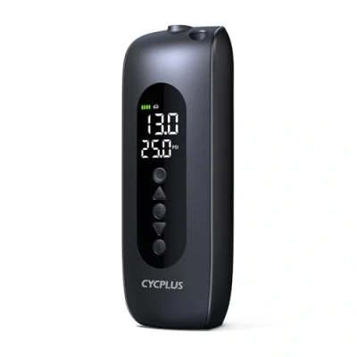 Immagine di CYCPLUS Inflatore per pneumatici, compressore d&#039;aria portatile senza fili 150PSI con display LED, gonfiaggio rapido auto, biciclette, moto e palloni, tipo d&#039;uso duale AL2