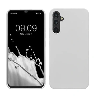 Immagine di kwmobile Custodia Compatibile con Samsung Galaxy A34 5G Cover Back Case per Smartphone in Silicone TPU Protezione Gommata bianco matt