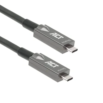 Immagine di ACT cavo ottico attivo USB C (AOC) 3 m, video 3.2 Gen2, 10Gbps ad alta velocità, in fibra ottica, per videoconferenze, Smartboard AK4303