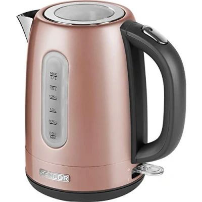 Immagine di SENCOR bollitore elettrico SWK 177 piccolo in acciaio inossidabile con filtro rimovibile, acqua capiente 1,7 L, kettle spegnimento automatico (Rosa)