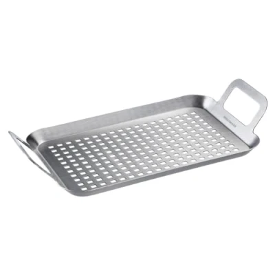 Immagine di Westmark Griglia piatta piccola per barbecue pratica grigliare verdure, carne e altre prelibatezze, resistente, lavabile in lavastoviglie acciaio inox