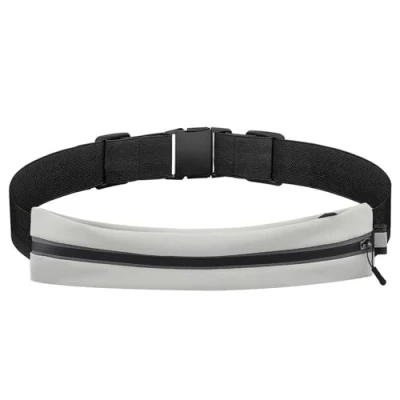 Immagine di Cintura riflettente Fascia regolabile in gomma impermeabile con tasche sudore ad alta capacità e ingresso per cavo auricolare Perfetto marsupio running corsa attività all&#039;ap