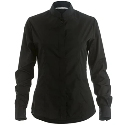 Immagine di Kustom Kit Camicia con Colletto alla Coreana Manica Lunga Donna (40) (Bianco)