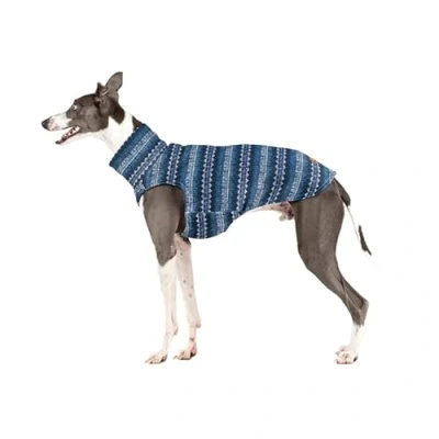 Immagine di Pullover in lana acrilica per whippets: stile, calore e comfort design elegante vestibilità protezione dal freddo ideale whippets, lebreles levrieri italiani Ethnic, S