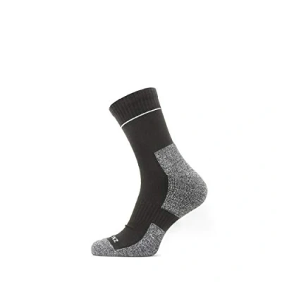 Immagine di Sealskinz Calcetines Largos para Tobillo de Secado rápido, Negro/Gris, X Large Solo Quickdry Ankle, Unisex Adult, XL