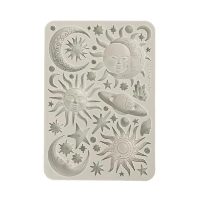 Immagine di Stamperia Silicon Mould A5 for Scrapbooking, Bullet Journals and More, Non Stick, Suitable Air Dry Clay, Resin Perfect Crafts Gifting (Favourites Refresh, Sun Moon)