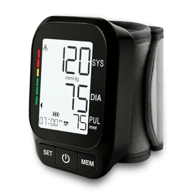 Immagine di Behler Instruments Misuratore di Pressione da Polso Digitale Automatico con Schermo LCD Sfigmomanometro Memoria 90 Letture, Rilevamento Aritmie, Misurazione Rapida e Precisa