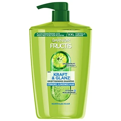 Immagine di Garnier Fructis forza e lucentezza shampoo rinforzante, restituisce ed energia ai capelli, per capelli più forti lucenti, 1000 ml
