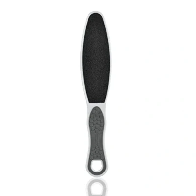 Immagine di TITANIA Lima a doppio piede Softtouch (grossa e fine) per calli due lati ergonomica piedi Efficace Made in Germany (23 cm, grigio)
