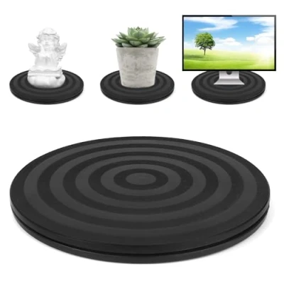 Immagine di Supporto Girevole di 360 20CM Base Rotante Cuscinetti Sfera in Acciaio per TV,Monitor Multiuso Giradischi Piatto Heavy Duty Stand