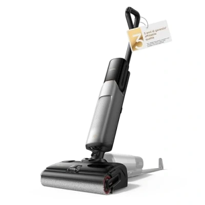 Immagine di Mova X4 Plus Aspirapolvere Lavapavimenti Senza Fili, 20 KPa, Design Anti Groviglio, Autopulente a 100 C, Stazione Base Push ina Incastro,Illuminata LED, Aggiunta Automatica della Detergente