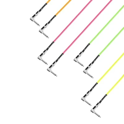 Immagine di Adam Hall Cables 4 STAR IRR 0030 NEO Set Cavo patch per pedaliera di Jack TS angolati 0,3 m