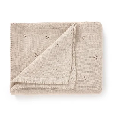 Immagine di DovFanny Coperta morbida in cotone lavorato a maglia per neonati e ragazze Newbron, 100 x 80 cm