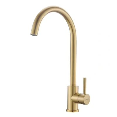 Immagine di GRIFEMA G4008Y Irismart Rubinetto da Cucina Alto, Miscelatore Monocomando per Lavello, Acciaio Inox, Oro [Exclusiva Amazon] [Esclusiva
