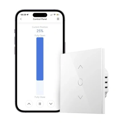 Immagine di Meross Interruttore Tapparelle WiFi, WiFi per Tenda Compatibile con Alexa, Google Home e Smartthings, Controllo Percentuale, Comando Vocale Telecomando