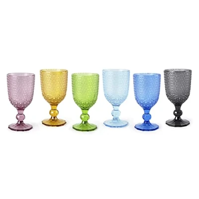 Immagine di Excelsa Ice Set 6 Calici, Multicolor, Vetro Colorato in Pasta, 300 Ml.