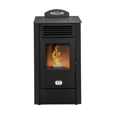 Immagine di STUFE A PELLET ITALIA California 10 KW WiFi Stufa ad Aria Ventilata Efficienza 90% Scalda 80m² Autonomia 20H Programmabile 5 Velocità e Potenze Design Compatto Garanzia 24 Mesi Nero